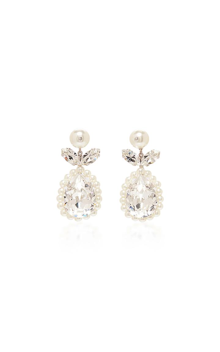 Simone Rocha Crystal And Faux Pearl Drop Earrings