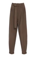 Moda Operandi Agnona Pleated Wool-mohair Belted Pants Size: 38
