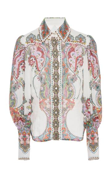 Zimmermann Ninety-six Printed Chiffon Shirt