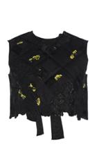 Cecilie Bahnsen Tippy Printed Quilt Cotton Crop Top