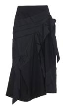 Molly Goddard Iggy Asymmetric Satin-paneled Midi Skirt