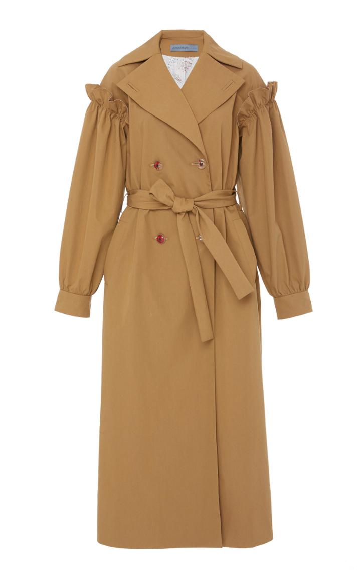Jonathan Cohen Pleated Cotton Trench Coat