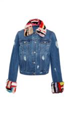 Jocelyn Denim Jacket With Mink Collar & Cuffs