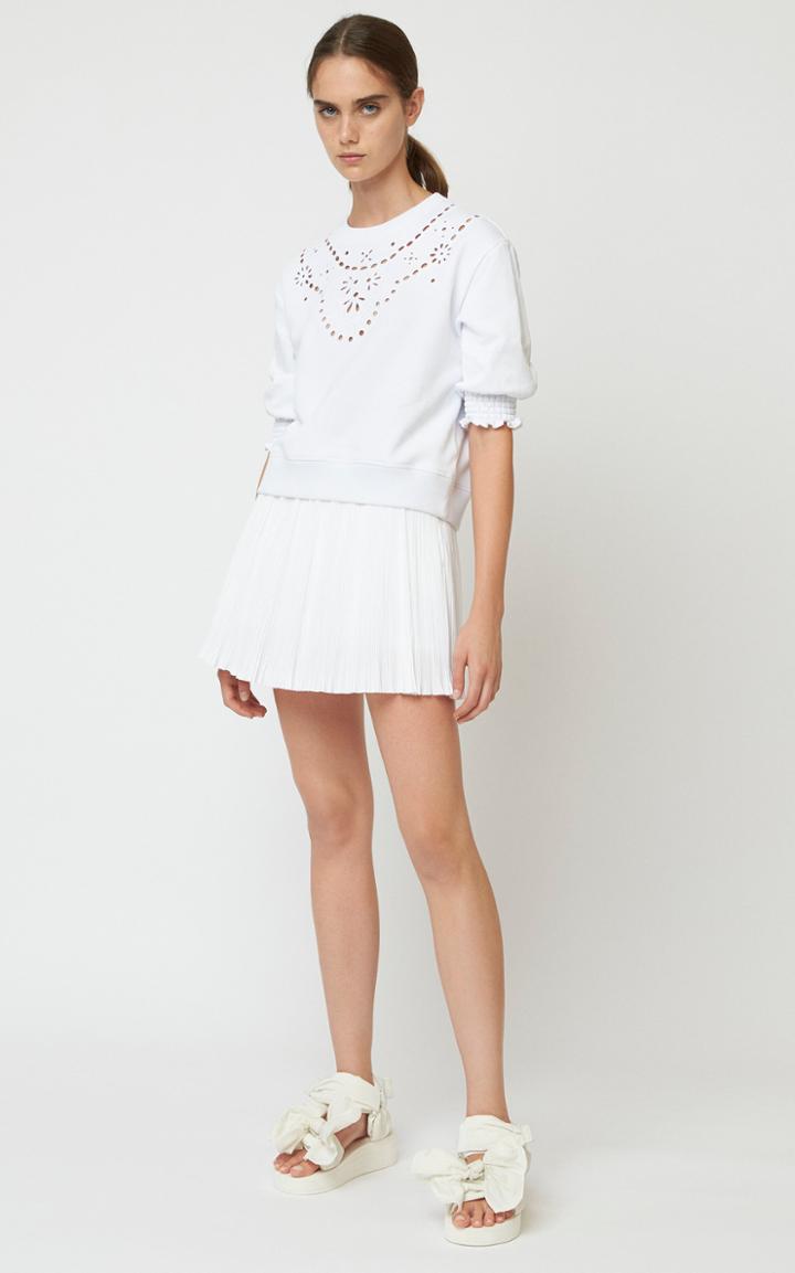 Moda Operandi Red Valentino Broderie-trimmed Cotton Sweatshirt