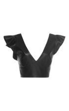 Isabel Marant Glenside Cropped Leather Top