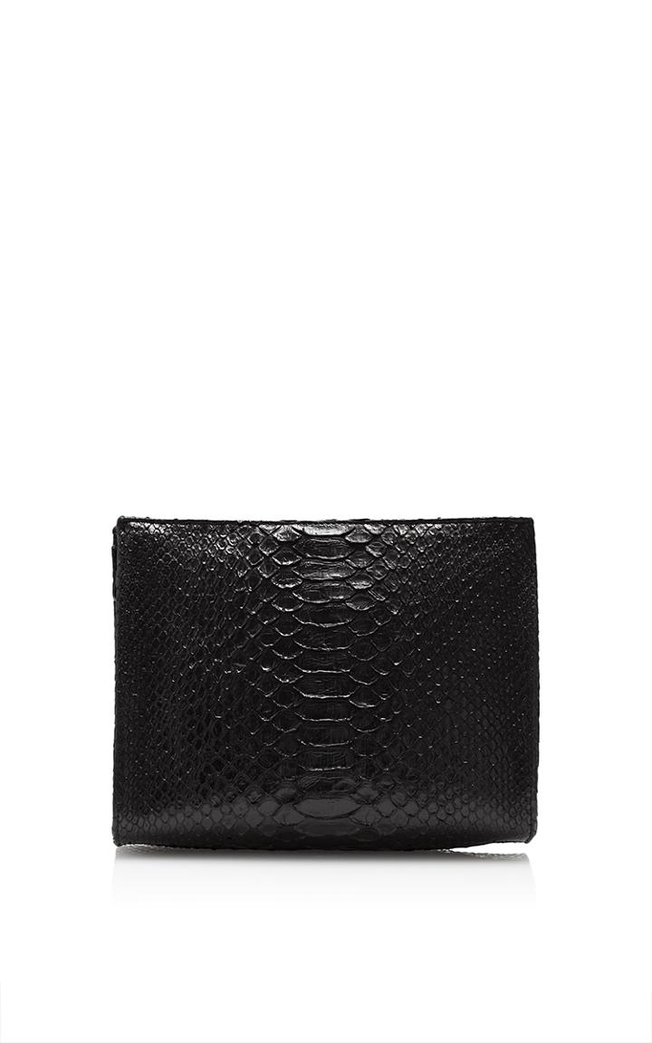 Hunting Season Black Matte Python Cosmetic Clutch