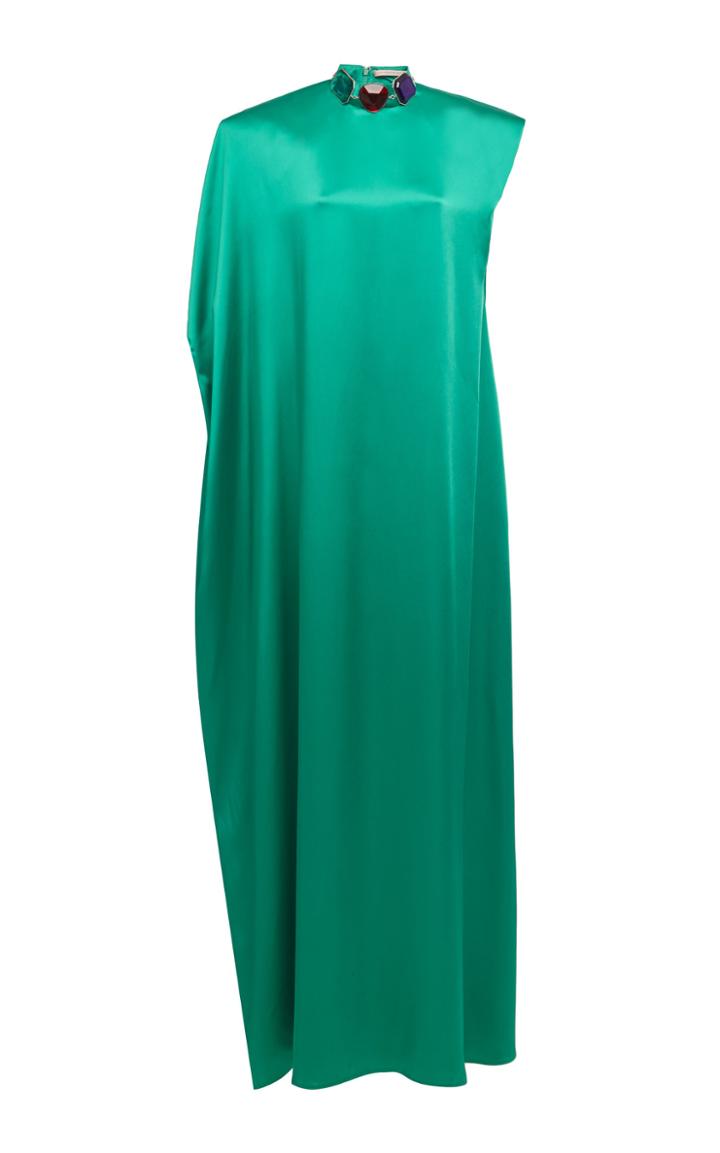 Christopher Kane Satin One-shoulder Gown