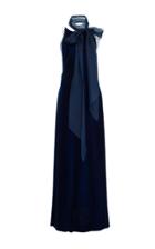 Carolina Herrera Velvet Organza Bow Gown