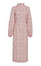 Emilia Wickstead Alison High Neck Floral Crepe Midi Dress