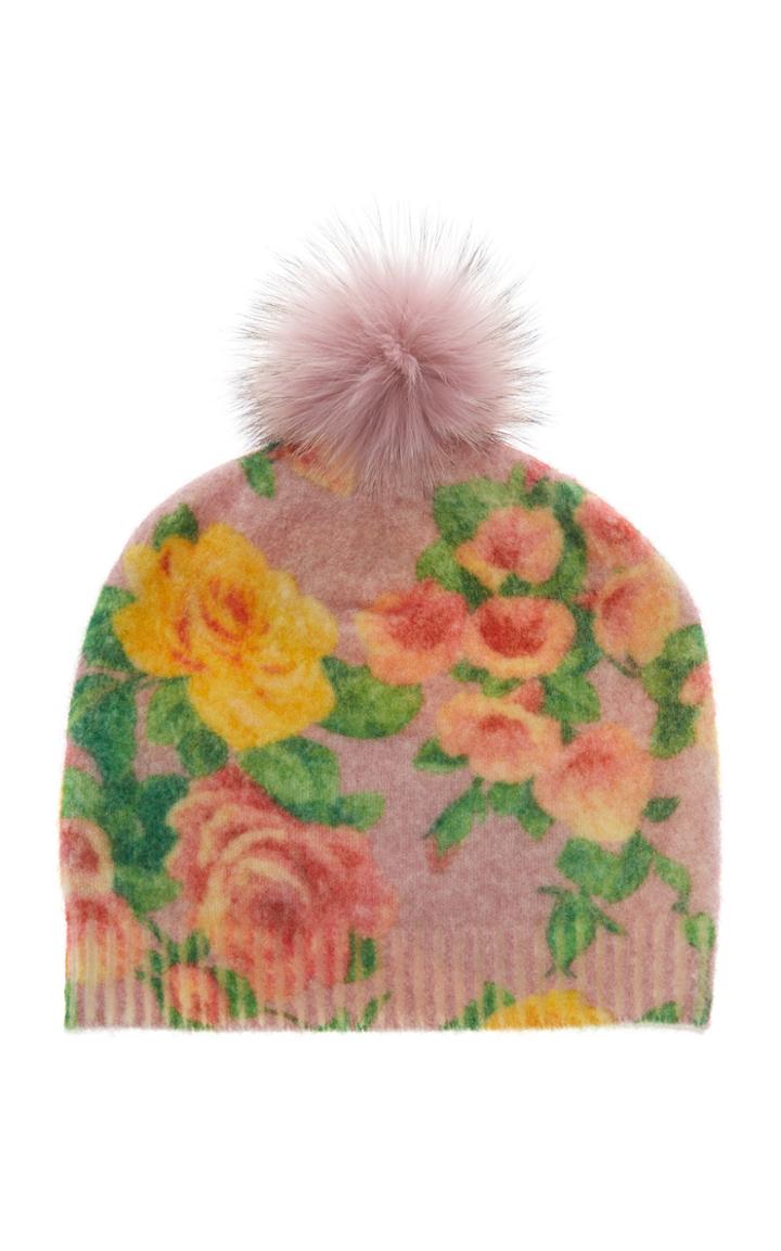 Blumarine Stampa Rose Beanie