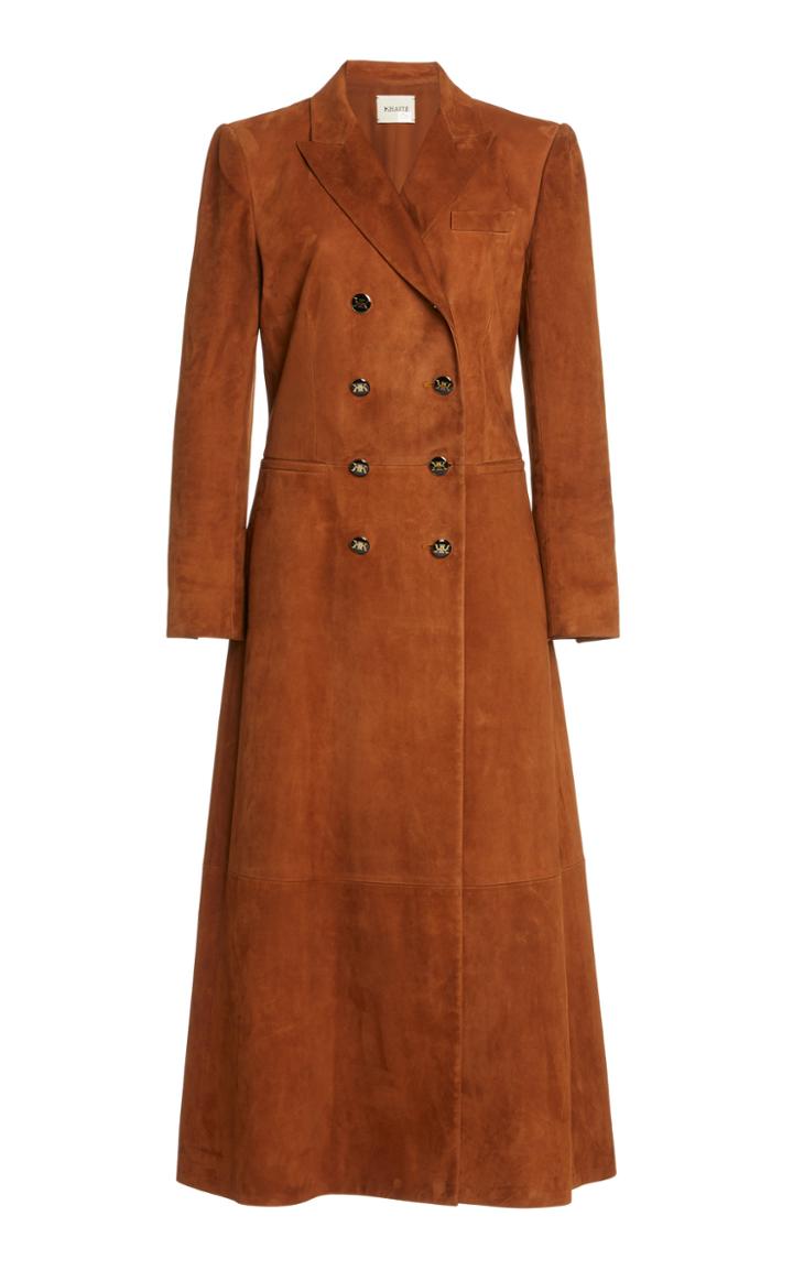Moda Operandi Khaite Marge Suede Coat