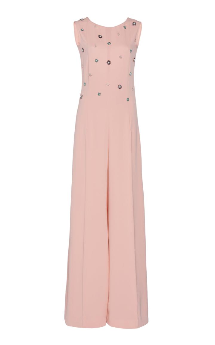Costarellos Embellished Crepe Jumpsuit