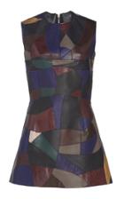 Mugler Patchwork Leather Mini Dress