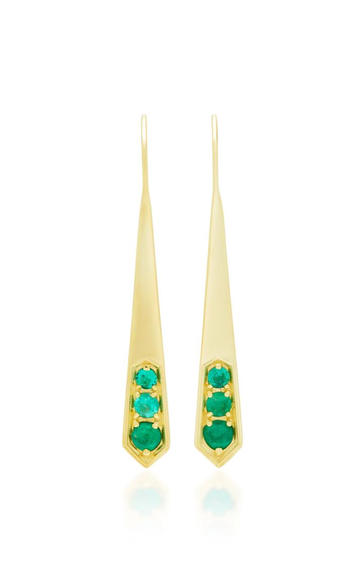 Ila Livia 14k Gold Emerald Earrings