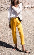 Zeus + Dione Lyre Metallic Trim Blouse