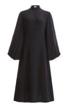 Moda Operandi Loewe Pleated-sleeve Crepe Shirt Dress