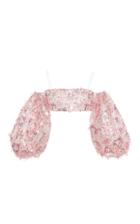 Moda Operandi Cecilie Bahnsen Hosta Sequined Cropped Chiffon Top