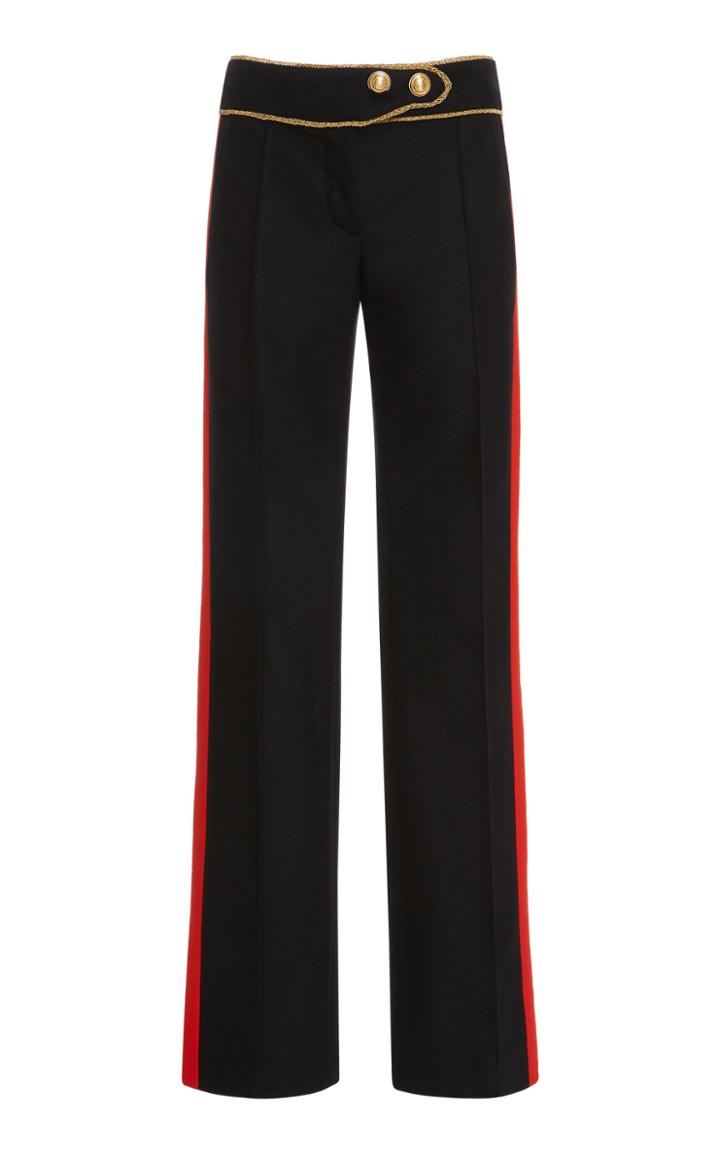 Paco Rabanne Mid-rise Side Stripe Straight-leg Pants