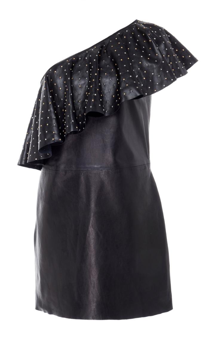 Nour Hammour Violette Studded Lambskin Dress