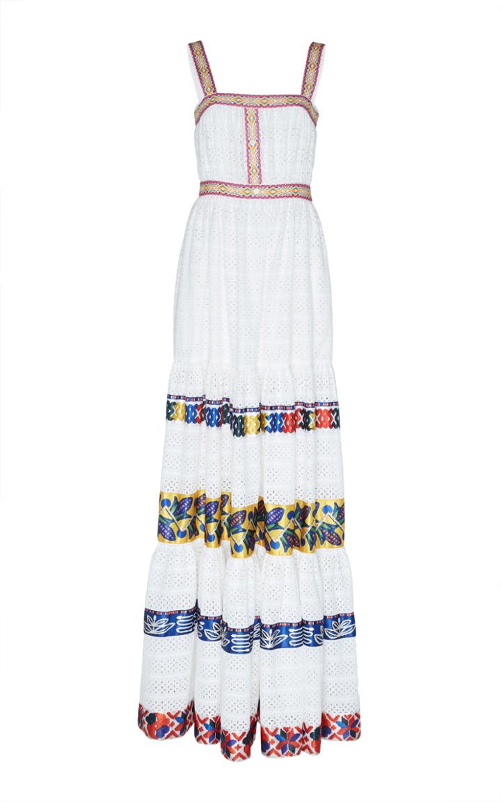Stella Jean Printed Layered Maxi Dress