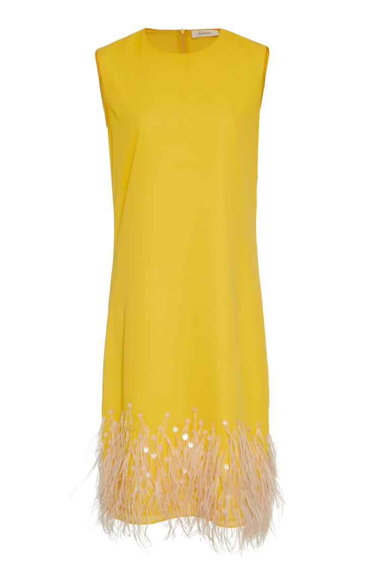 Semsem Belquas Feather Shift Dress
