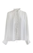 Moda Operandi Alix Of Bohemia Kiki Heart-appliqued Crochet-trimmed Cotton Tie-front