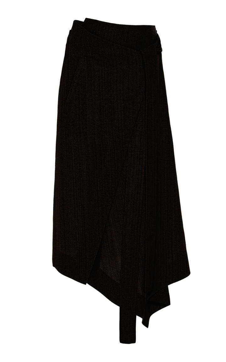 Petar Petrov Roxane Asymmetric Silk-blend Wrap Skirt