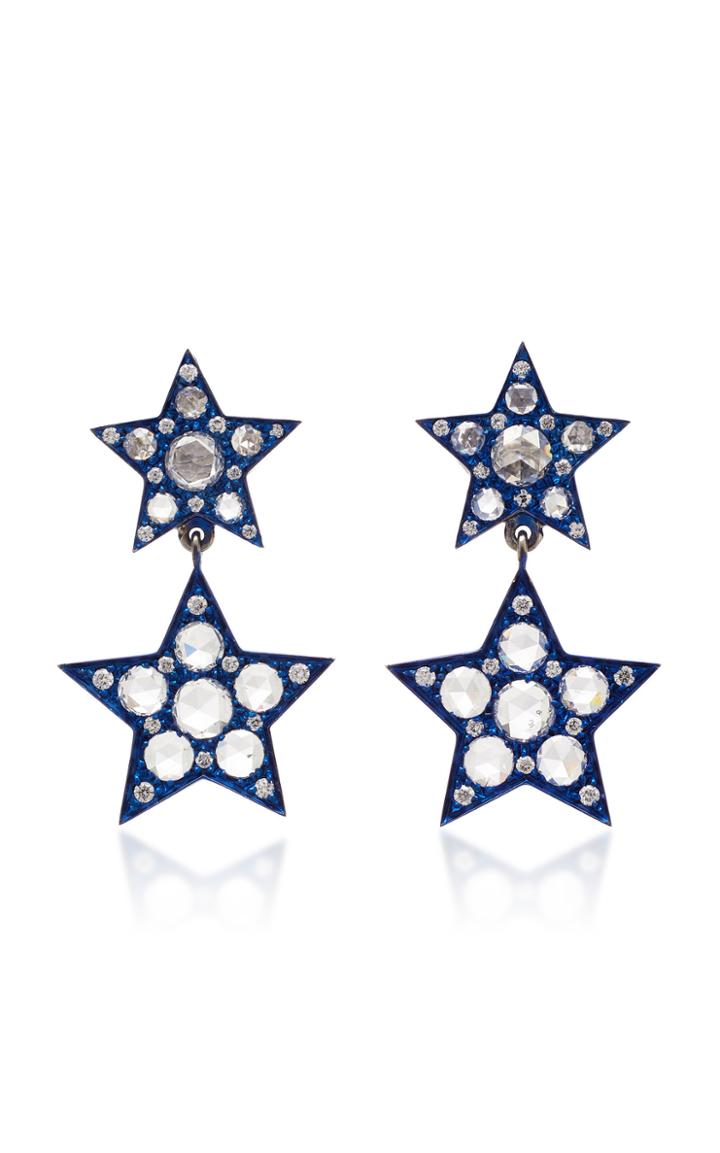 Busatti Estella Collection 18k Gold And Diamond Earrings