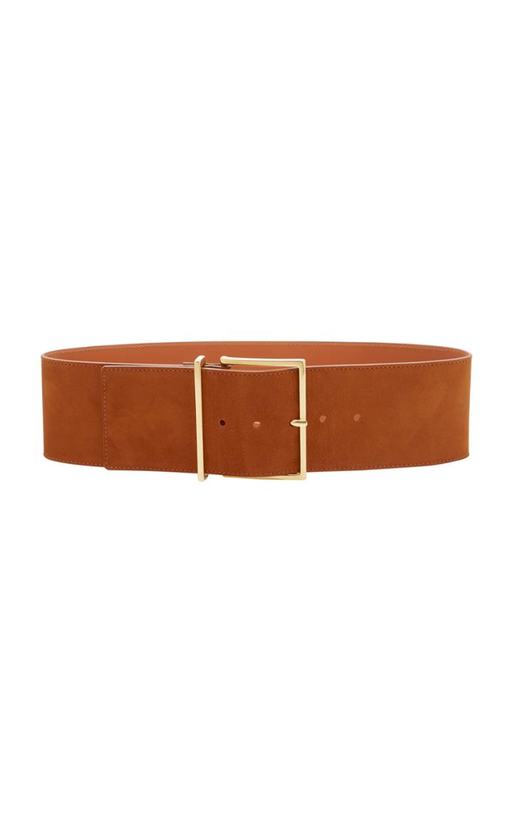 Maison Boinet Exclusive Wide Nubuck Leather Waist Belt