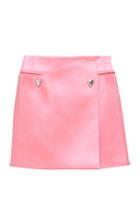 Moda Operandi Mach & Mach Pink Skirt With Heart Buttons