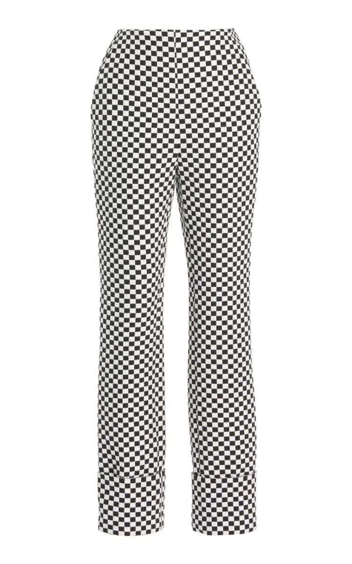 Moda Operandi Erdem Warner Checkered Cotton-blend Trousers