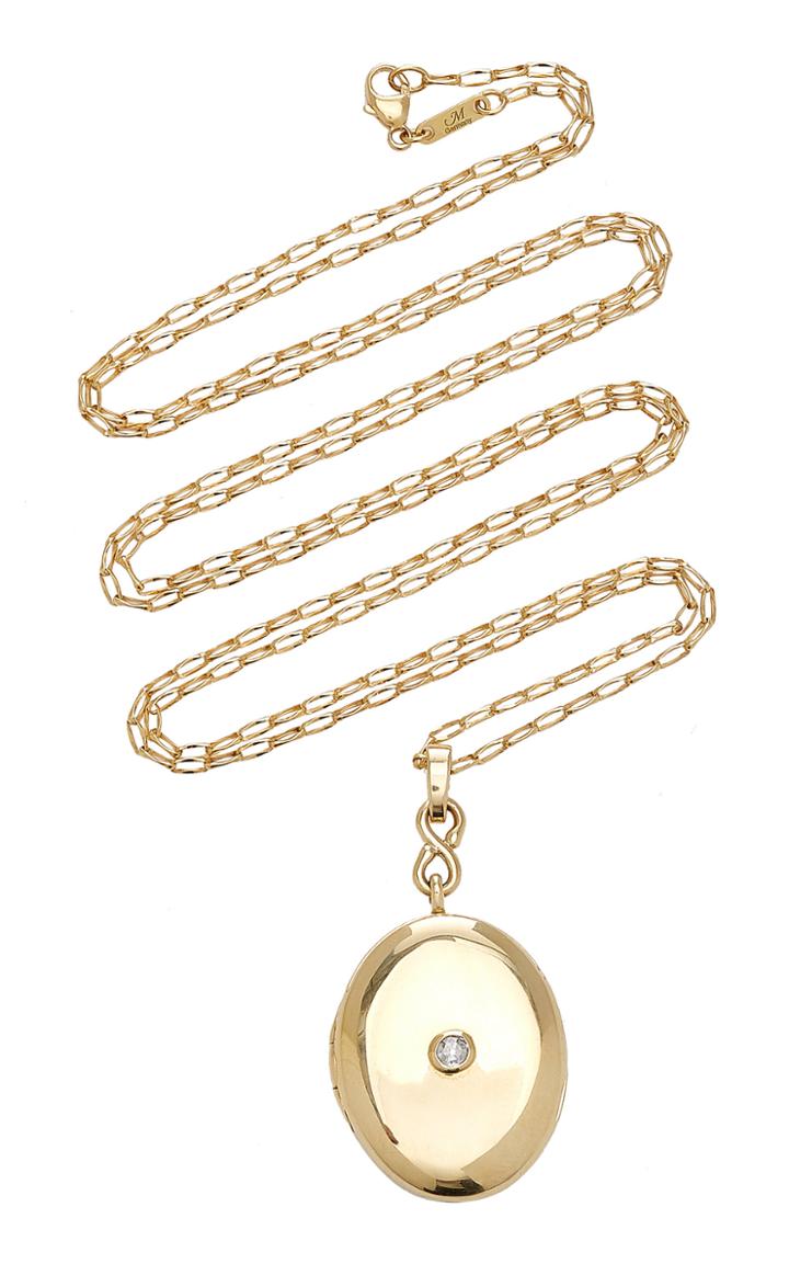 Moda Operandi Monica Rich Kosann 18k Yellow Gold Infinity Diamond Locket