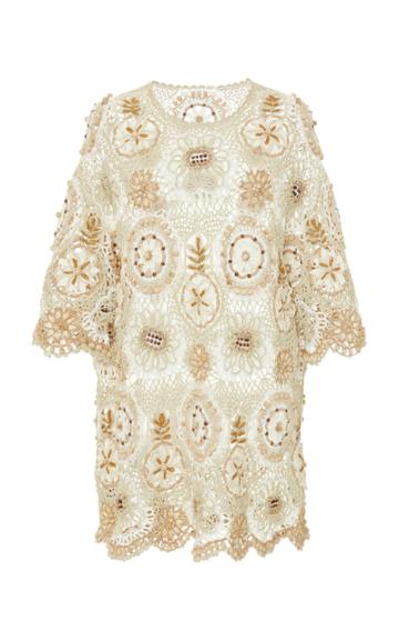 Moda Operandi Dolce & Gabbana Floral Knit Tunic Dress Size: 38