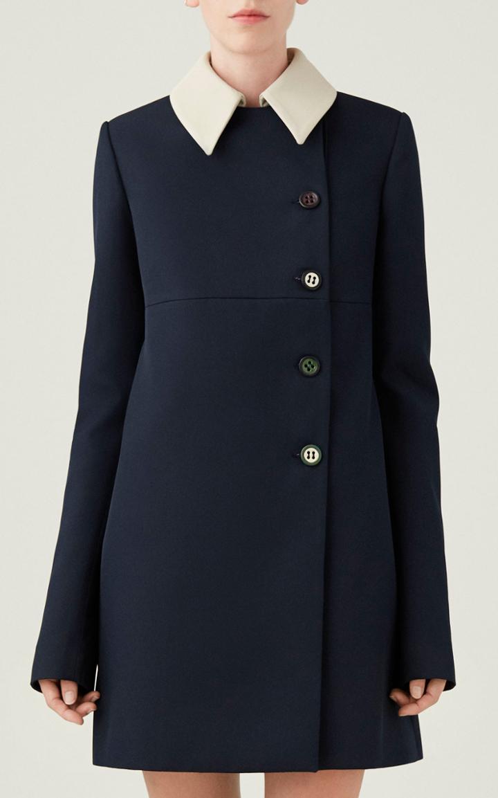 Moda Operandi Marina Moscone Crepe Mini Coat Dress
