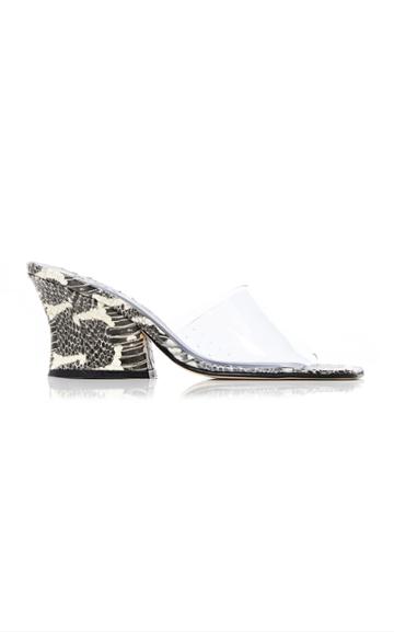 Moda Operandi By Far Dolly Leather Pvc Sandals Size: 35