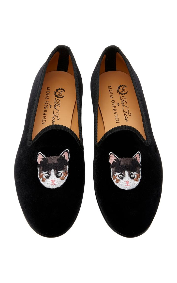 Del Toro Calico Velvet Slipper