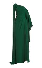 Moda Operandi Zuhair Murad One-shoulder Crepe Gown