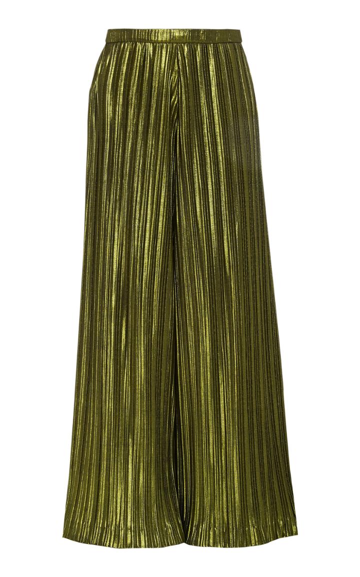 Moda Operandi Christian Siriano High-waisted Wide-leg Pliss Pants Size: 2