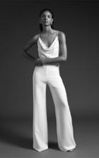 Cushnie Bridal Riley High Waisted Wide Leg Pant