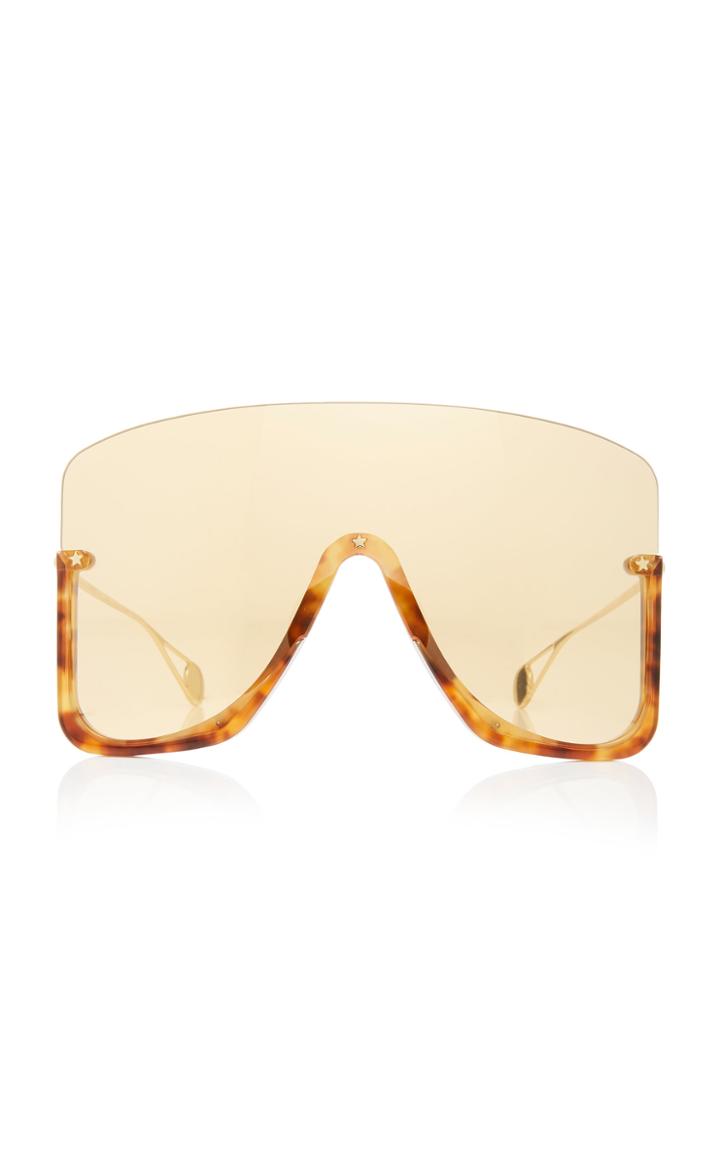 Gucci Sunglasses Oversized Acetate Shield Sunglasses