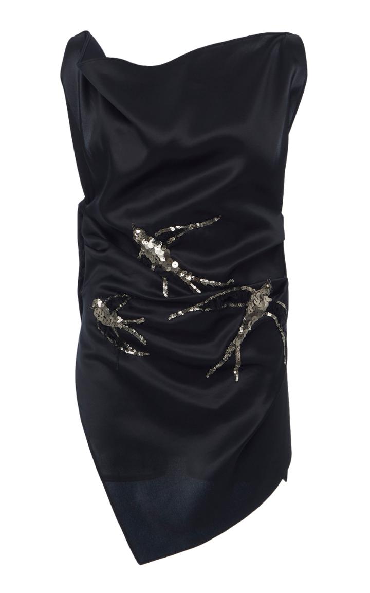 Moda Operandi Jil Sander Maia Asymmetric Sleeveless Satin Top Size: 34