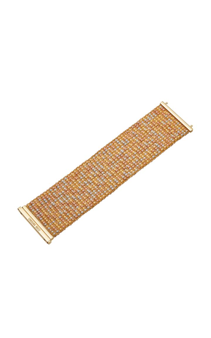 Moda Operandi Carolina Bucci 18k Yellow, White And Pink Gold Beaded Woven Bracelet