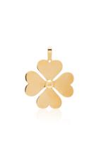 Ashley Mccormick Heart Clover 18k Gold Necklace