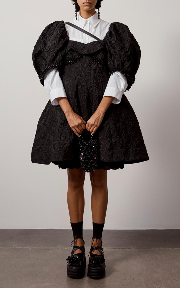Moda Operandi Simone Rocha Embellished Cloque Mini Dress