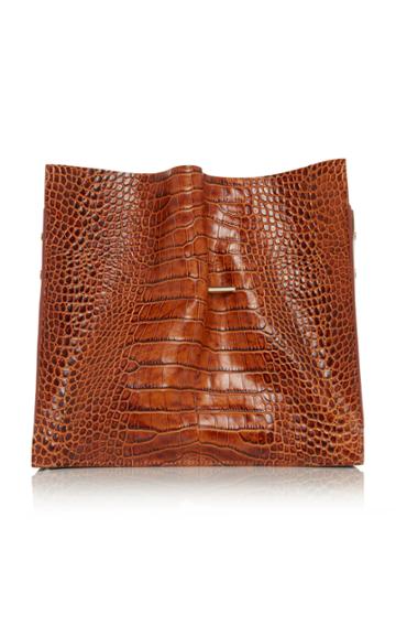 Khaore Cabinet Croc Embossed Leather Bag