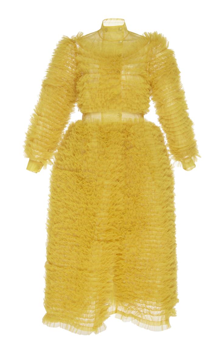 Molly Goddard Rosamund Ruffle Embellished Coat