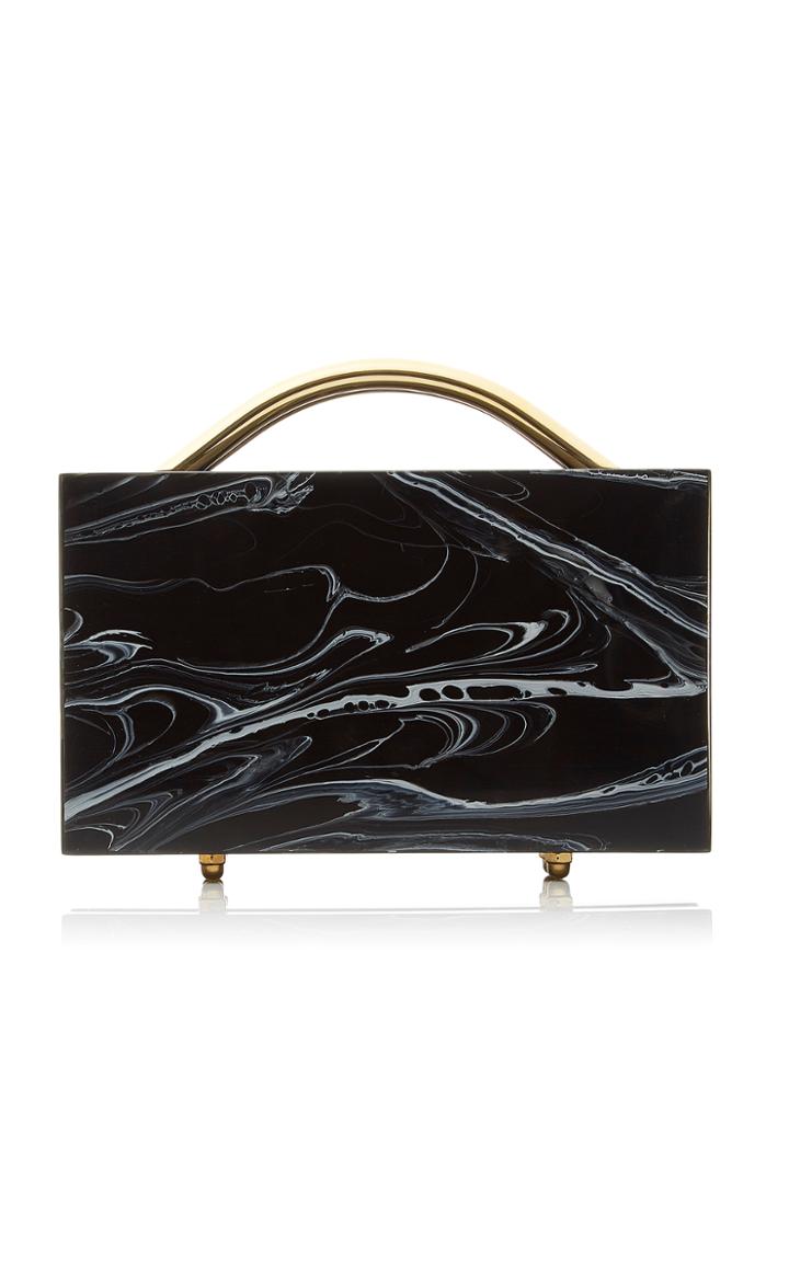 L'afshar M'o Exclusive Eugene Small Marble Clutch