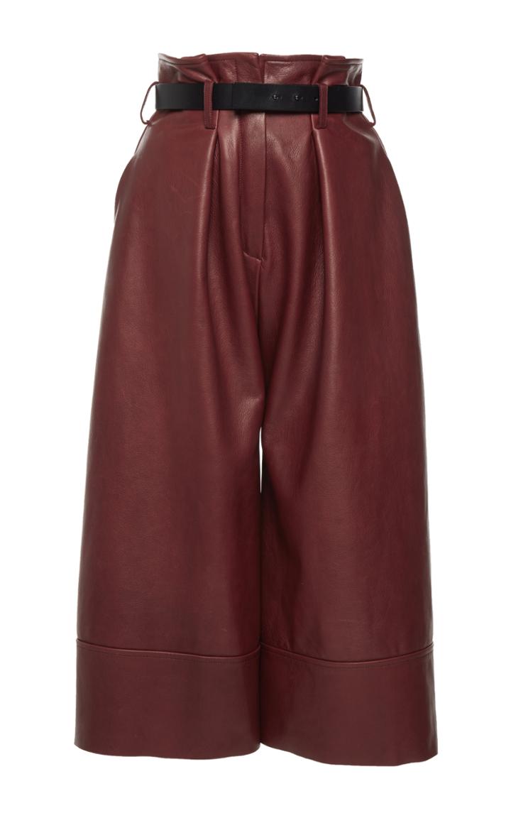 Martin Grant High Waisted Leather Bermuda