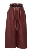 Martin Grant High Waisted Leather Bermuda