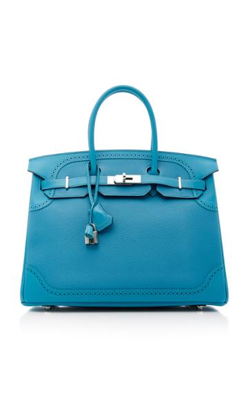 Heritage Auctions Special Collection Hermes 35cm Turquoise Togo & Swift Leathers Ghillies Birkin